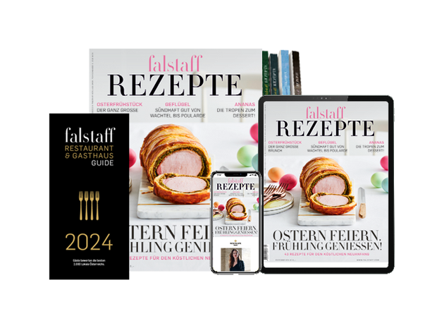 4 x FALSTAFF RECIPES PRINT & DIGITAL + Falstaff Restaurant and Inn Guide 2024