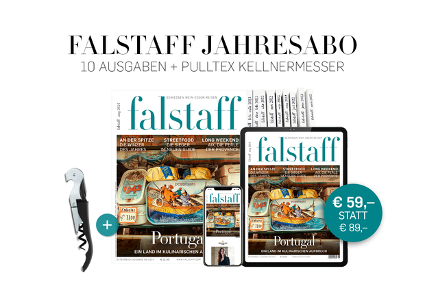 10 x FALSTAFF-MAGAZINE PRINT & DIGITAL & PULLTEX FALSTAFF KELLNERMESSER