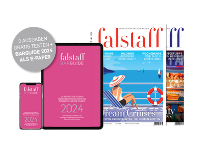 2 x FALSTAFF magazine free of charge test & bar guide as E-paper free of charge - Falstaff & Del Fabro Kolarik