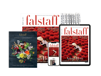 10 x FALSTAFF-MAGAZIN PRINT & DIGITAL & Cookbook "Austria's Best Recipes
