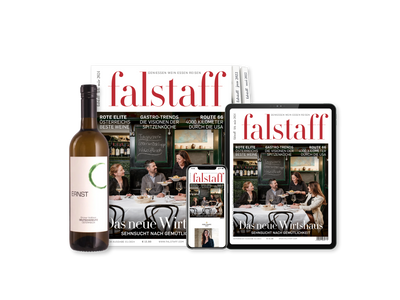 3 x Falstaff Magazine Print & Digital & 1 bottle Weingut Ernst Grüner Veltliner 0,75l