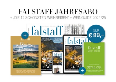 10 x FALSTAFF-MAGAZIN PRINT & DIGITAL & Buch »Die 12 schönsten Weinreisen« & Weinguide Österreich 2024/25