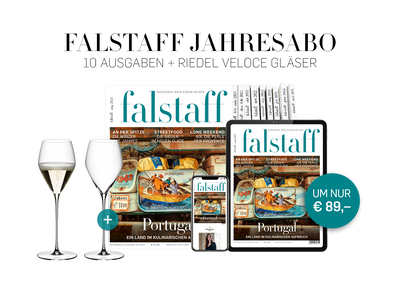 10 x FALSTAFF-MAGAZIN PRINT & DIGITAL & Riedel Veloce