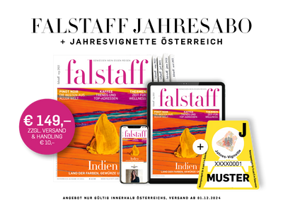 FALSTAFF-MAGAZIN Abo & KFZ-Vignette 2025