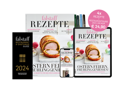 4 x FALSTAFF REZEPTE PRINT & DIGITAL + Falstaff Restaurant- und Gasthausguide 2024